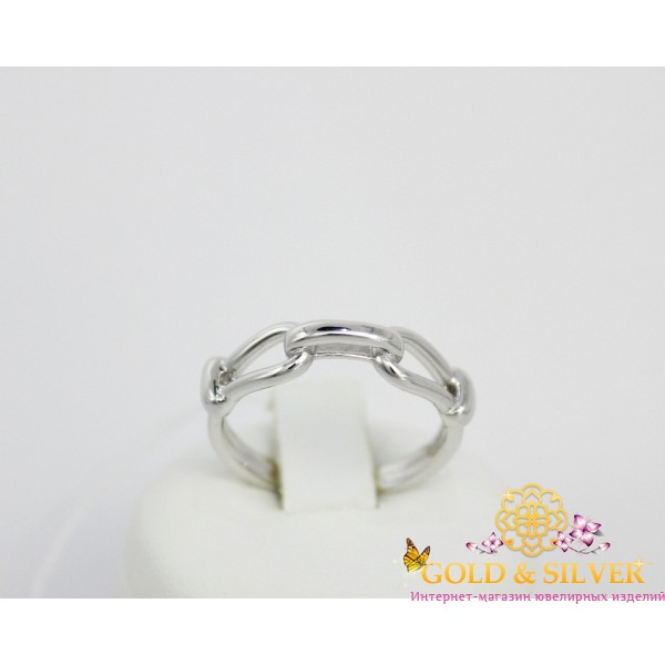 Жіноча каблучка срібна "Ланцюг" р139кр , Gold &amp Silver Gold & Silver, Украина